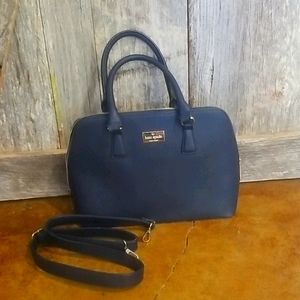 Kate Spade Leather Navy Blue Purse, EUC